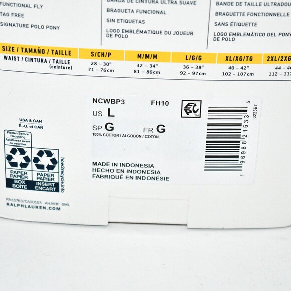 Polo Ralph Lauren Vertical Stripe/Plaid/Stripe & Football Woven Boxer Briefs 3-P - Picture 4 of 4